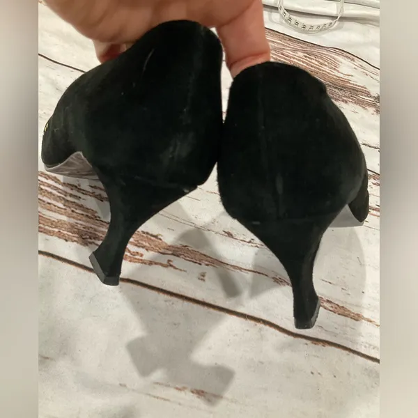 Vintage Ellemenno Leather Sherry Black Pumps‎ - Image 10