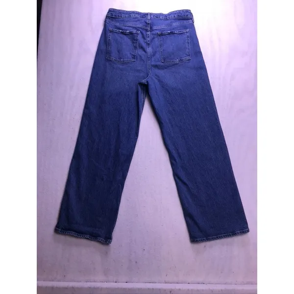 Old‎ Navy Sky-Hi Wide Leg Jeans Women 14 Blue Excellent Extra High Rise Durango - Image 9