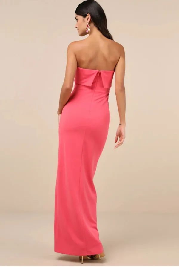 Lulus Classy Strapless Evening Dress - Image 2