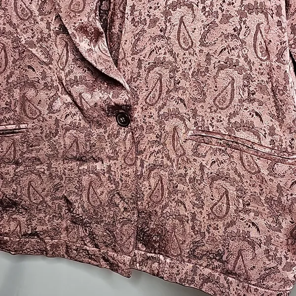 Free People no longer made silky jacquard paisley long 1 button blazer jacket S - Image 6