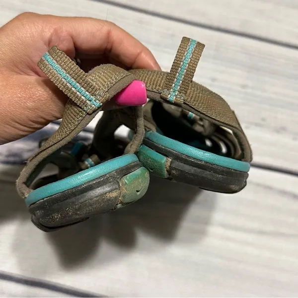 KEEN 'Clearwater CNX' Brown/Turquoise‎ Waterproof Hiking Water Sandals Sz 6 - Image 4