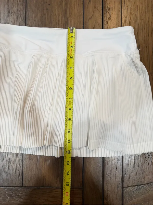 lululemon athletica White Pleated Mini Skirt Pace rival skirt - Image 7