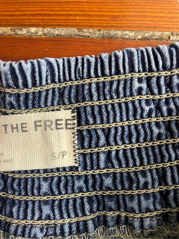 FREE PEOPLE Paradise Found Denim Skort in Mid Indigo Sz S 💛🎀 - Image 10