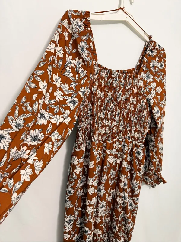 La Ligne x Target Floral Smocked Bodice Midi Dress XL - Image 13