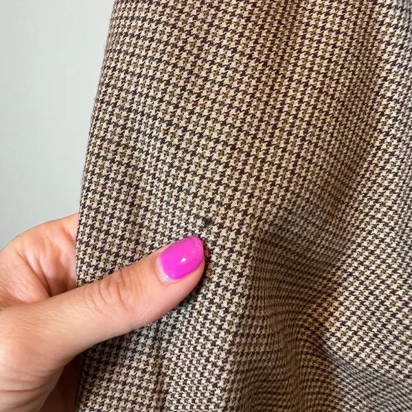 J. Crew Women's Brown‎ Houndstooth Straight Leg Trousers Plaid Dress Pants 6 - Image 7