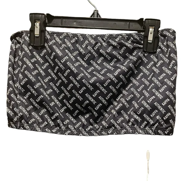 Kappa Logo NWT Bandeau in Black‎ Smoke/Antique White Size XL - Image 2