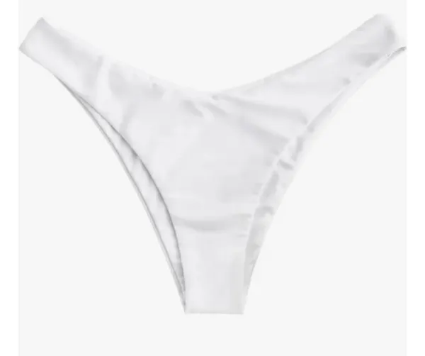 Zaful Cheeky Bikini Bottoms White - Image 2