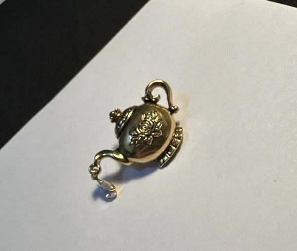 Signed Avon Teapot Brooch Tack Pin Gold Tone - Image 6