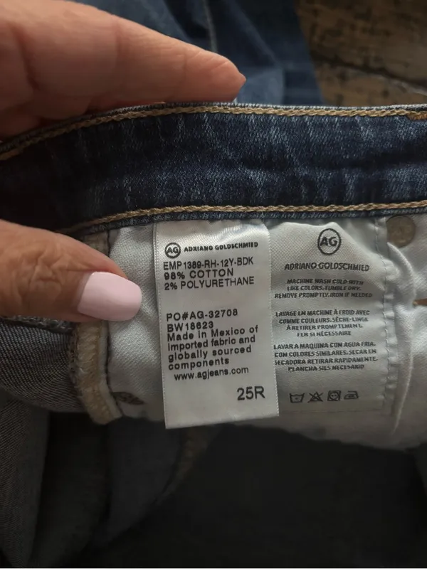 AG Adriano Goldschmied The‎ Legging Ankle Jeans Raw Hem Size 25R - Image 8