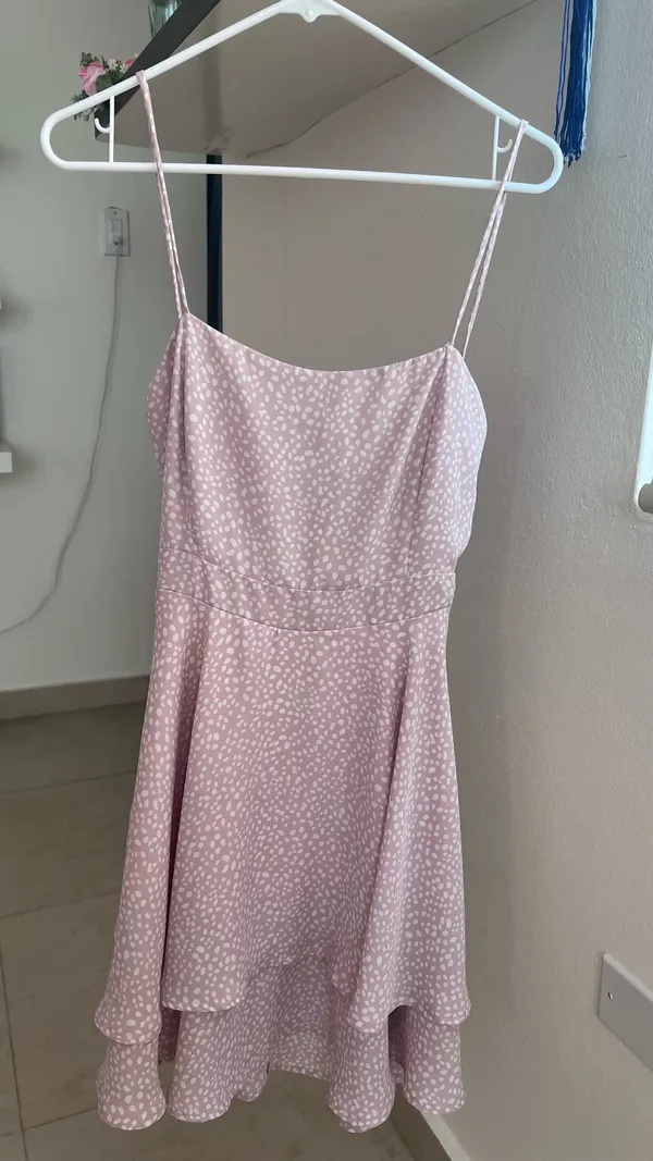 Spring Casual Pink and White Dress - Image 3
