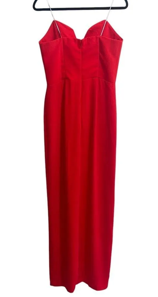 Amanda Uprichard x Revolve Cherri Strapless Maxi Gown In Crimson Red - Image 7