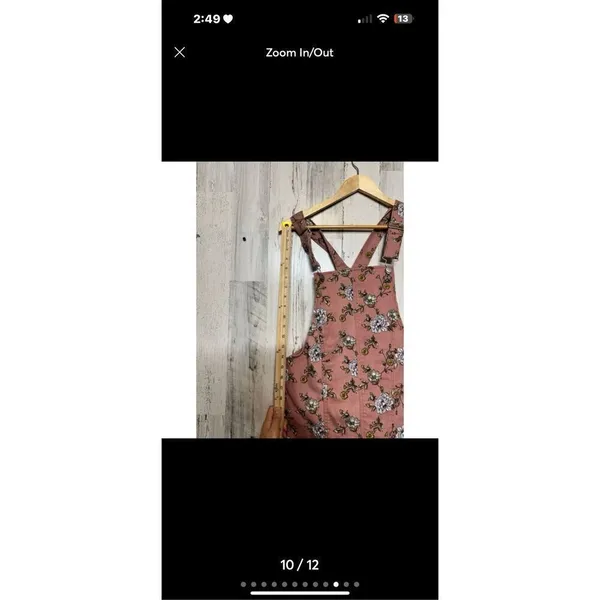 Floral denim overall dress - Image 10