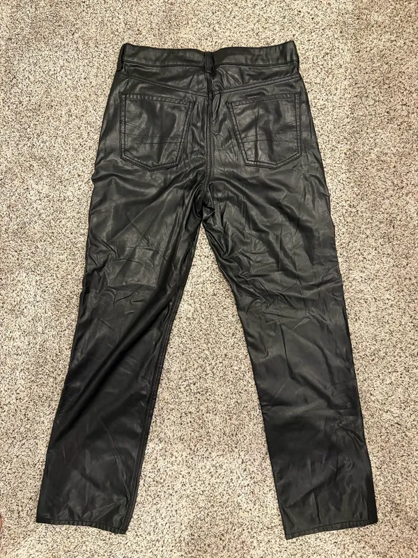 American Eagle Flare Leather Pants - Image 2