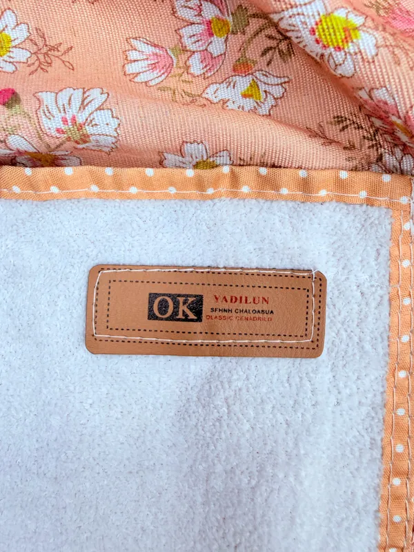 Floral Durable Classic Hand Wash Only Kitchen Apron with 2 Pockets kitchen help Pink - Image 4