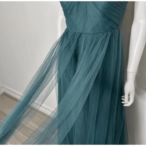 3283 | Jenny Yoo Annabelle Convertible Tulle Gown Vintage Teal Women 16 - Image 4