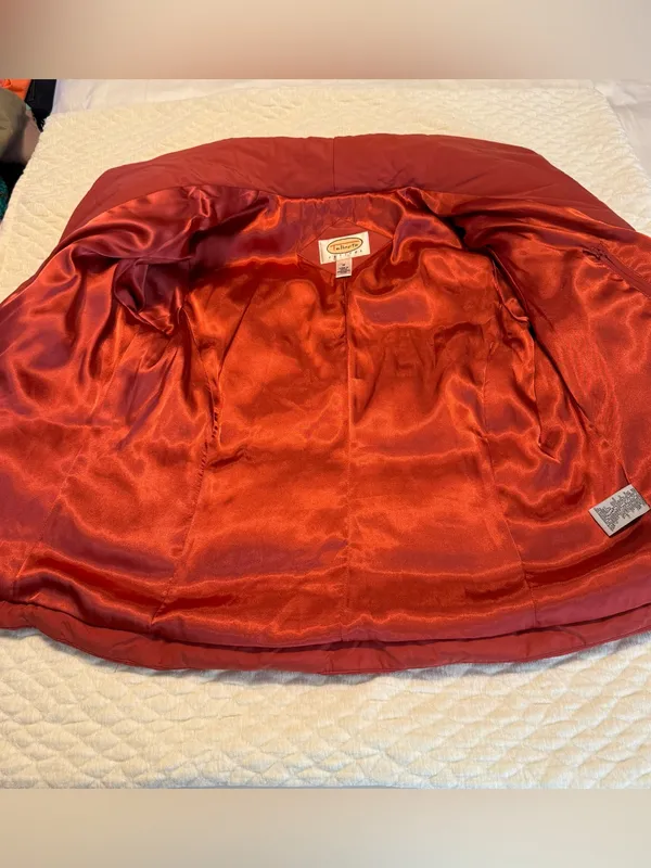 Talbots Petites Short Puffer Jacket Down/Feathers Size Medium  Shawl Collar - Image 13