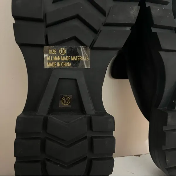 Women's Lulus Ranae Black Slide On Loafers Black Gold‎ Horsebit Hardware Size 10 - Image 9