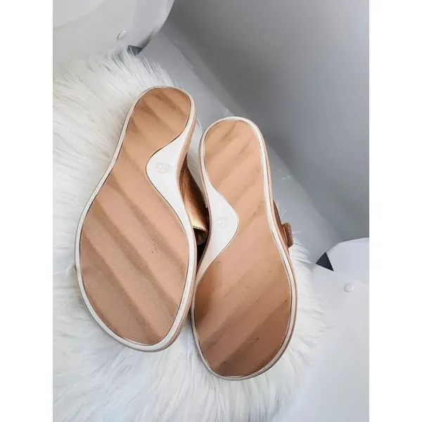 Clarks Cloudsteppers Step June Tide Sandals Rose Gold Cork Women’s 6.5M EU 37 - Image 11
