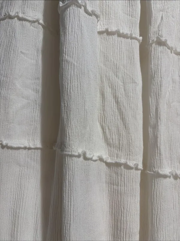 Garage White Long Tiered Gauzy Maxi Skirt Size Medium - Image 7