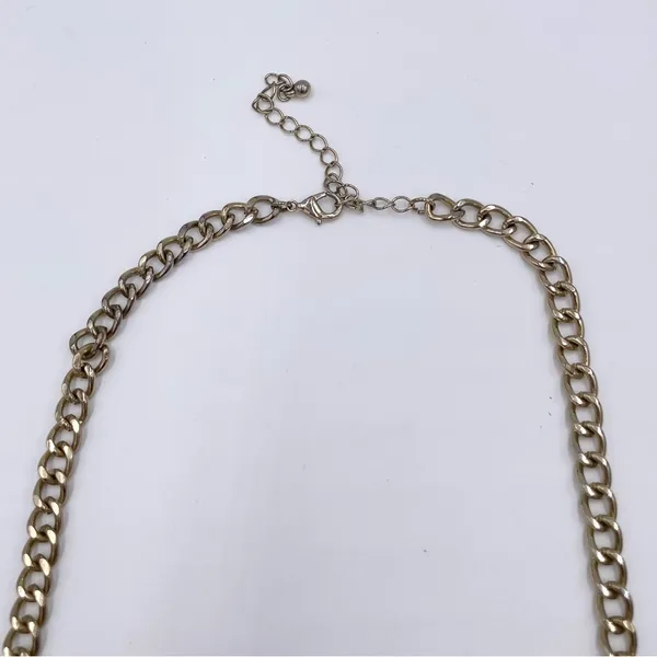 Vintage Y2K Chunky Acrylic Flower Necklace Rhinestone Jewel Statement Retro - Image 5