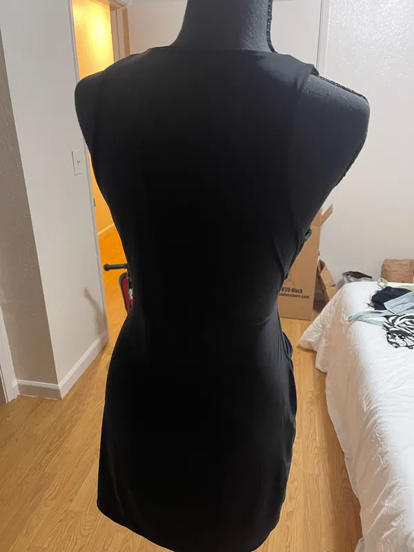 Pretty Little Thing black cutout mini dress - Image 3