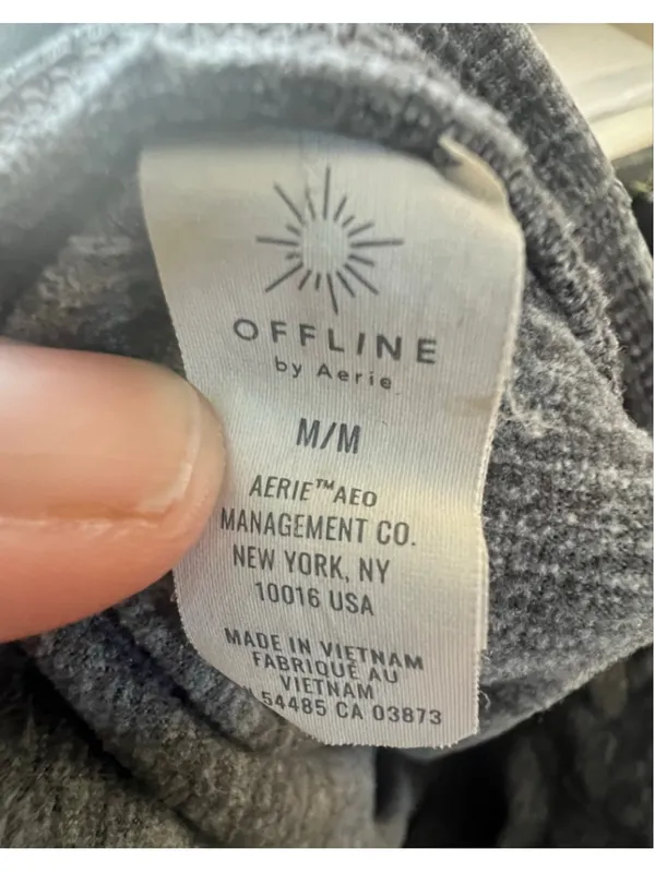 Offline By Aerie Dark Grey Jogger Style Activewear Drawstring Lounge Pants - Image 6
