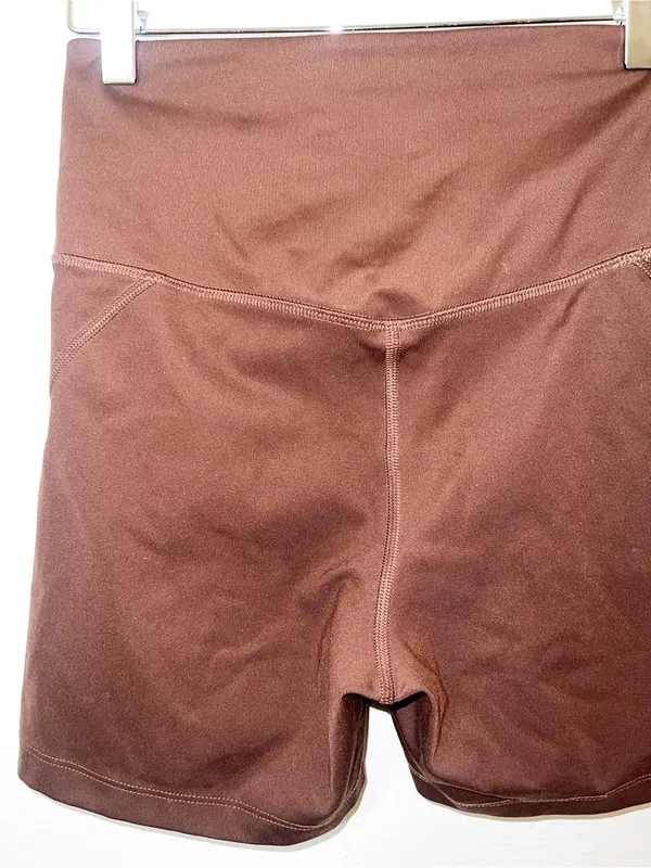 girlfriend collective Chocolate High-Waist Bike Shorts - Image 4