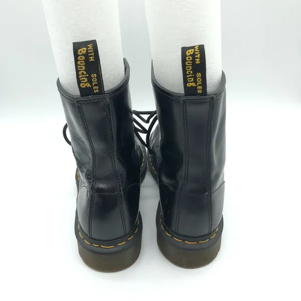 Dr. Martens Womens 1460 Patent Leather Lace Up Boot Black 6 - Image 7