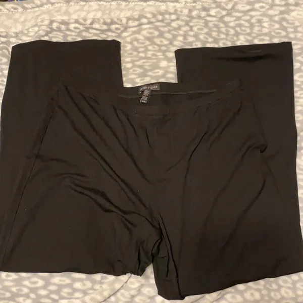 Eileen Fisher wide-leg crop black pants, medium - Image 4