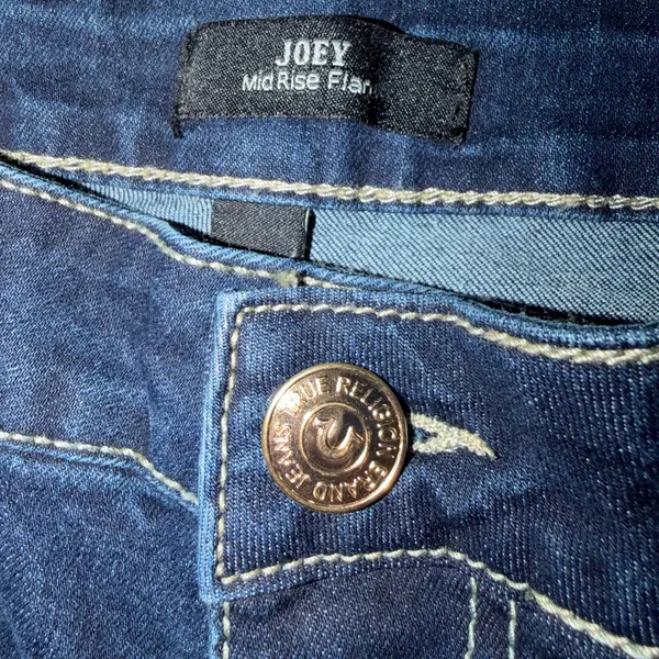 True Religion Joey mid rise flare dark wash jeans - Image 3