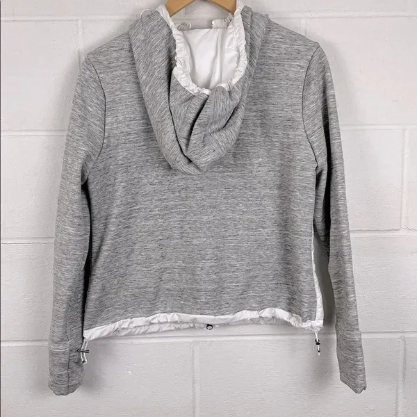 Athleta Women’s cozier primaloft insulated white gray hoodie jacket size S - Image 6