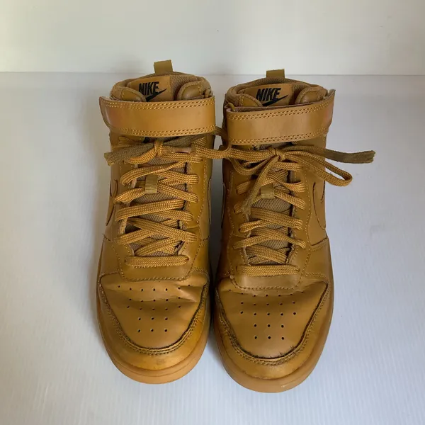 Nike Court Borough Mid 2 GS Wheat Brown High Top Sneakers 6Y Womens 7.5 - Image 5