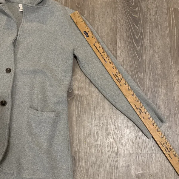 J Crew women's S gray knit sweater blazer Grey‎ Cardigan Jacket - Image 5