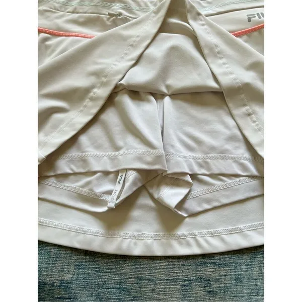 Fila White Peach Pink Athletic Golf Skort Medium - Image 5