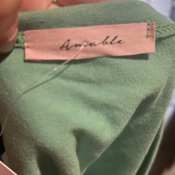 Miss Lola Amiable green padded shoulder sleeveless T-shirt - Image 5
