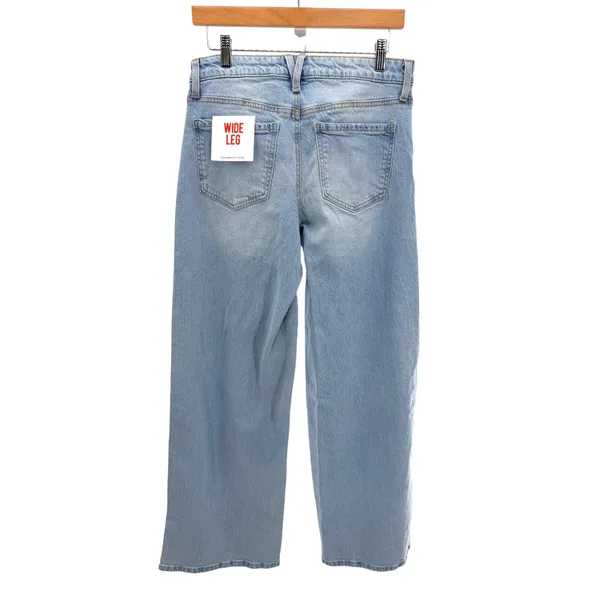 Celebrity Pink Womens Wide Leg High Rise‎ Light Wash Denim Jeans Size 9/29 NEW - Image 4