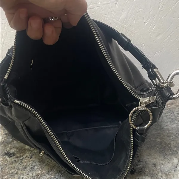 Y2K Authentic Coach Black Leather Chelsea Hobo Shoulder Bag Classic Chic - Image 8