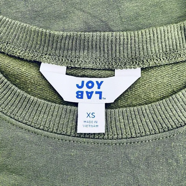 JoyLab Crew Neck Active Sweatshirt Thumbholes Size XS Women’s Green - Image 8