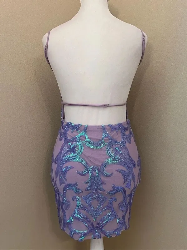 Lucy In The Sky Starstruck Strappy Dress in Iridescence Lilac Women's Small - Image 3