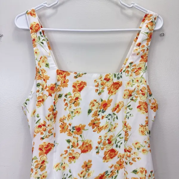 NWT Lulus Yellow Day Date Floral‎ Sleeveless Tie Back Mini Dress Size LARGE - Image 6