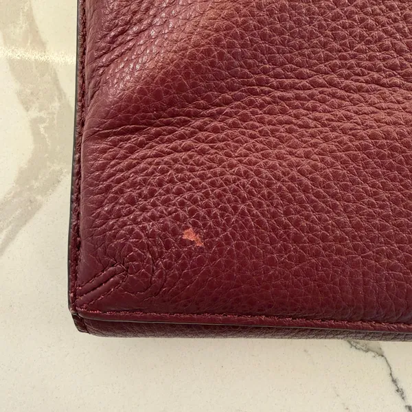 Kate Spade Burgundy Pebbled Leather Wristlet Wallet - Image 10