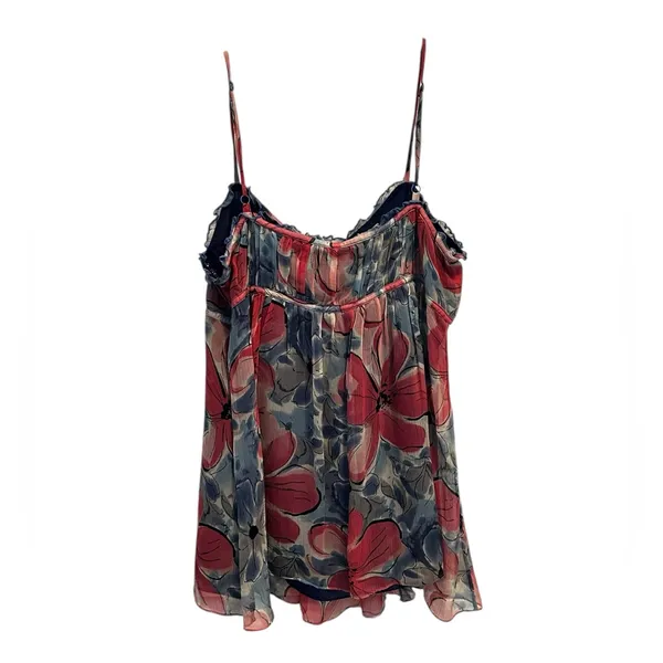 Vintage Y2K Silk Babydoll Top 90s Fairy Coquette Romantic Size Large - Image 8