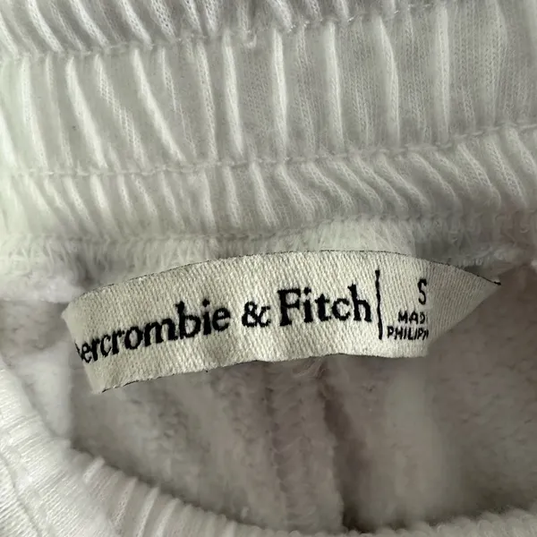 Abercrombie & Fitch drawstring high rise sweatpants white size Small - Image 2