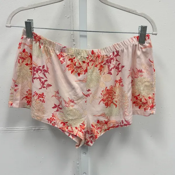 Flora Nikrooz Floral Sabrina Printed Travelset Pajama Pink Blush Top Shorts Robe - Image 6