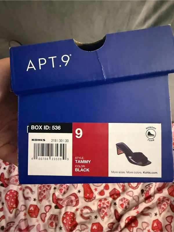 Apt. 9 size 9 black heels Tammy women’s open back mule heel shoes - Image 8