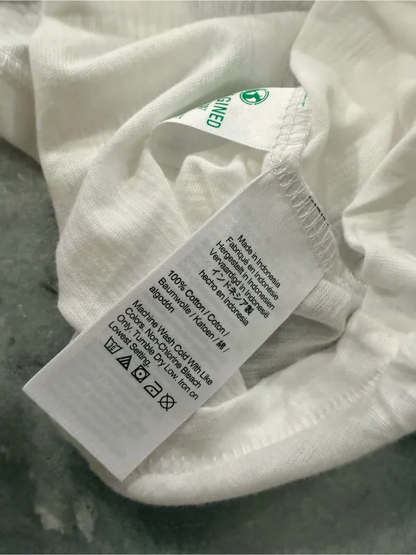 NWOT Madewell Size S White V Neck Short Sleeve Lightweight Slub Cotton Top - Image 9