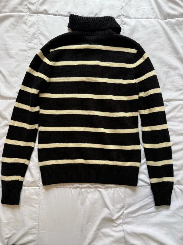 Ralph Lauren Striped Toggle Neck Sweater - Image 7