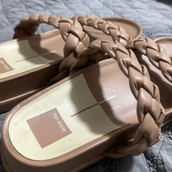 DOLCE VITA Signe BRAIDED Sandals 10 Tan - Image 3
