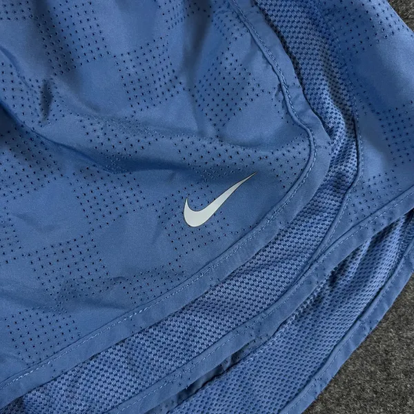 Nike Dri-FIT Women Blue Perforated Running Shorts Size Medium Athletic Training‎ - Image 6