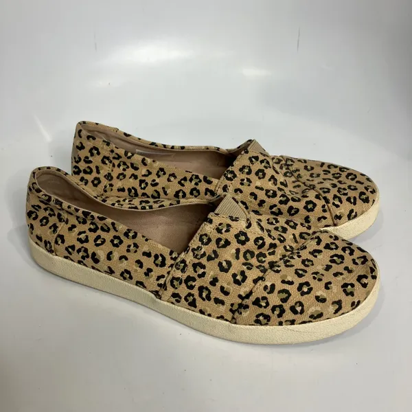 Toms Avalon animal print slip on loafers sneakers women's size 8 casual‎ neutral - Image 2